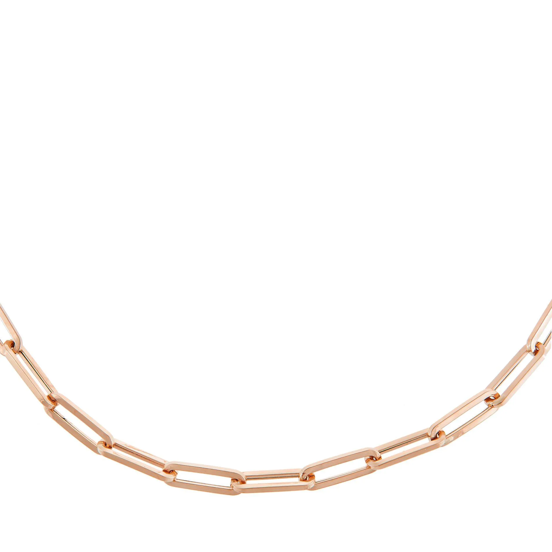 Paperclip Chain Necklace 14K