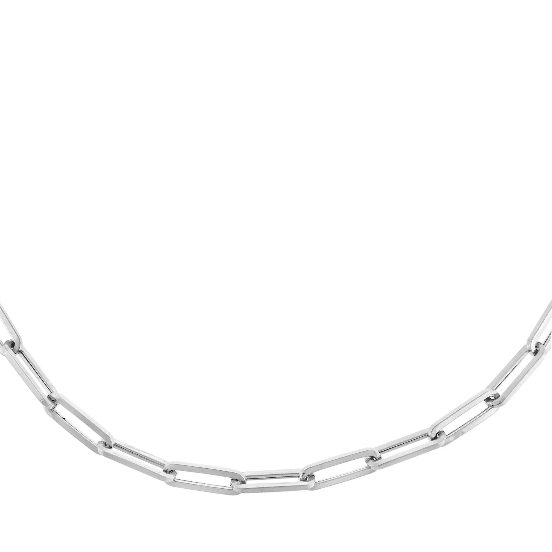 Paperclip Chain Necklace 14K