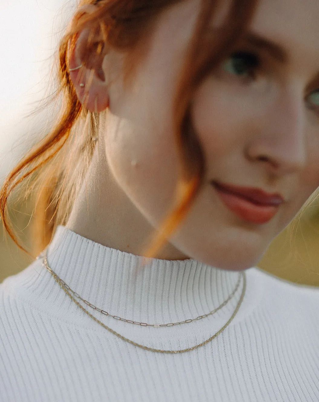 Paperclip Chain Necklace | Recycled 14k Gold