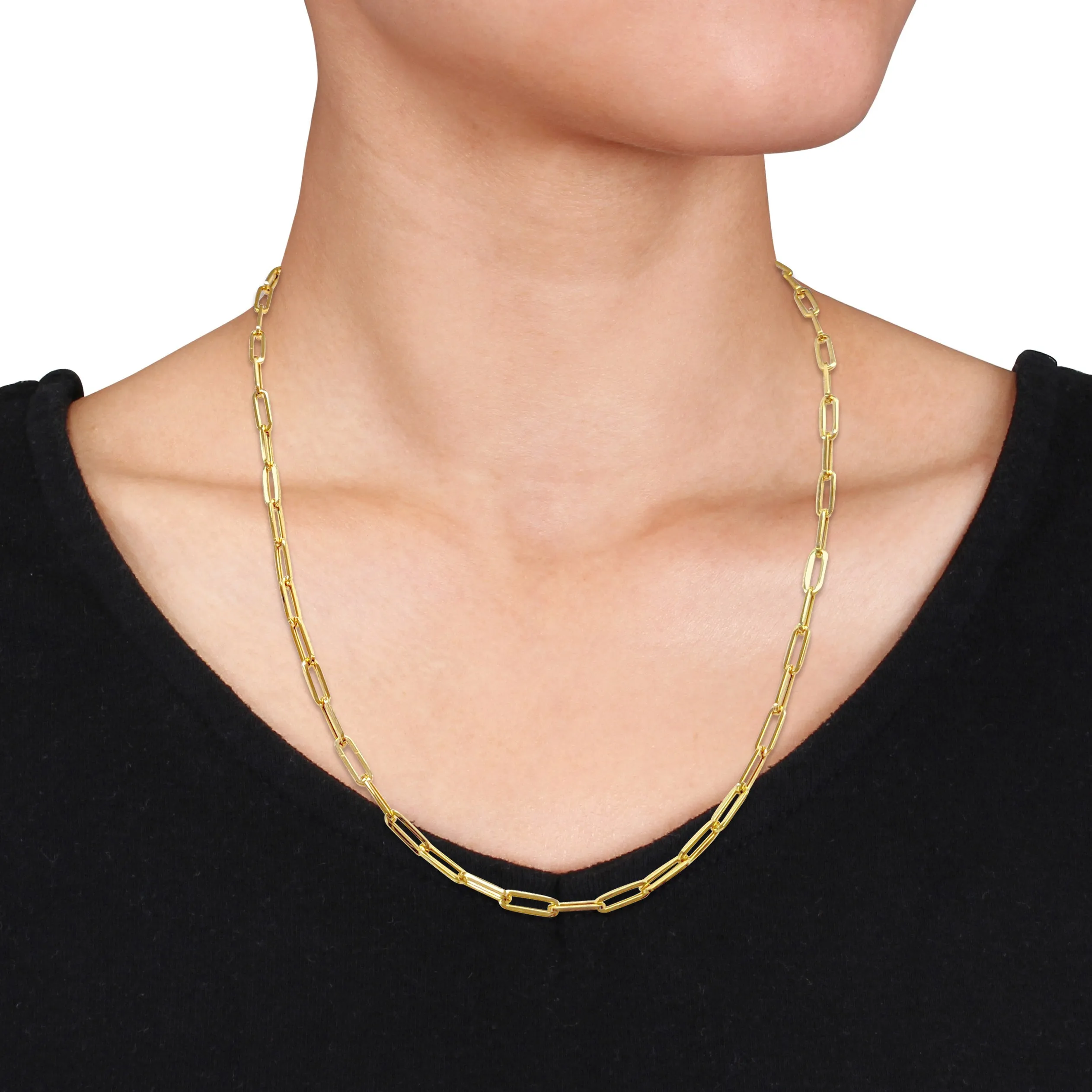 Paperclip Necklace 22 Inches, 4MM