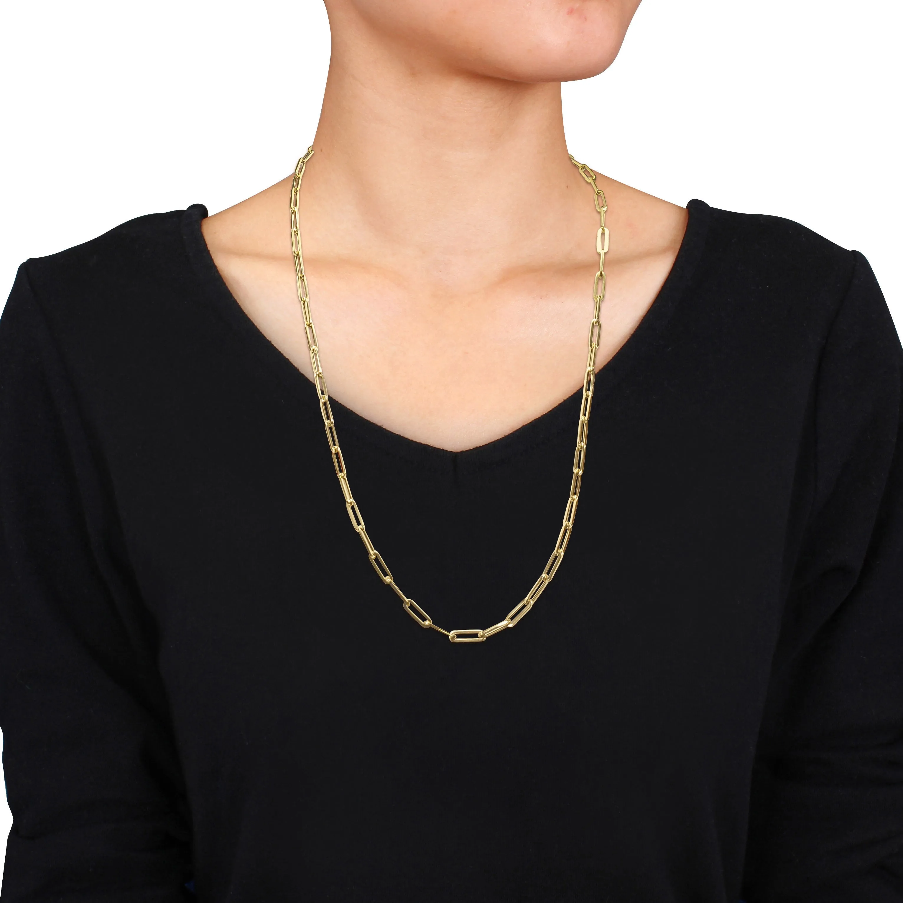 Paperclip Necklace 26 Inches, 4.5MM