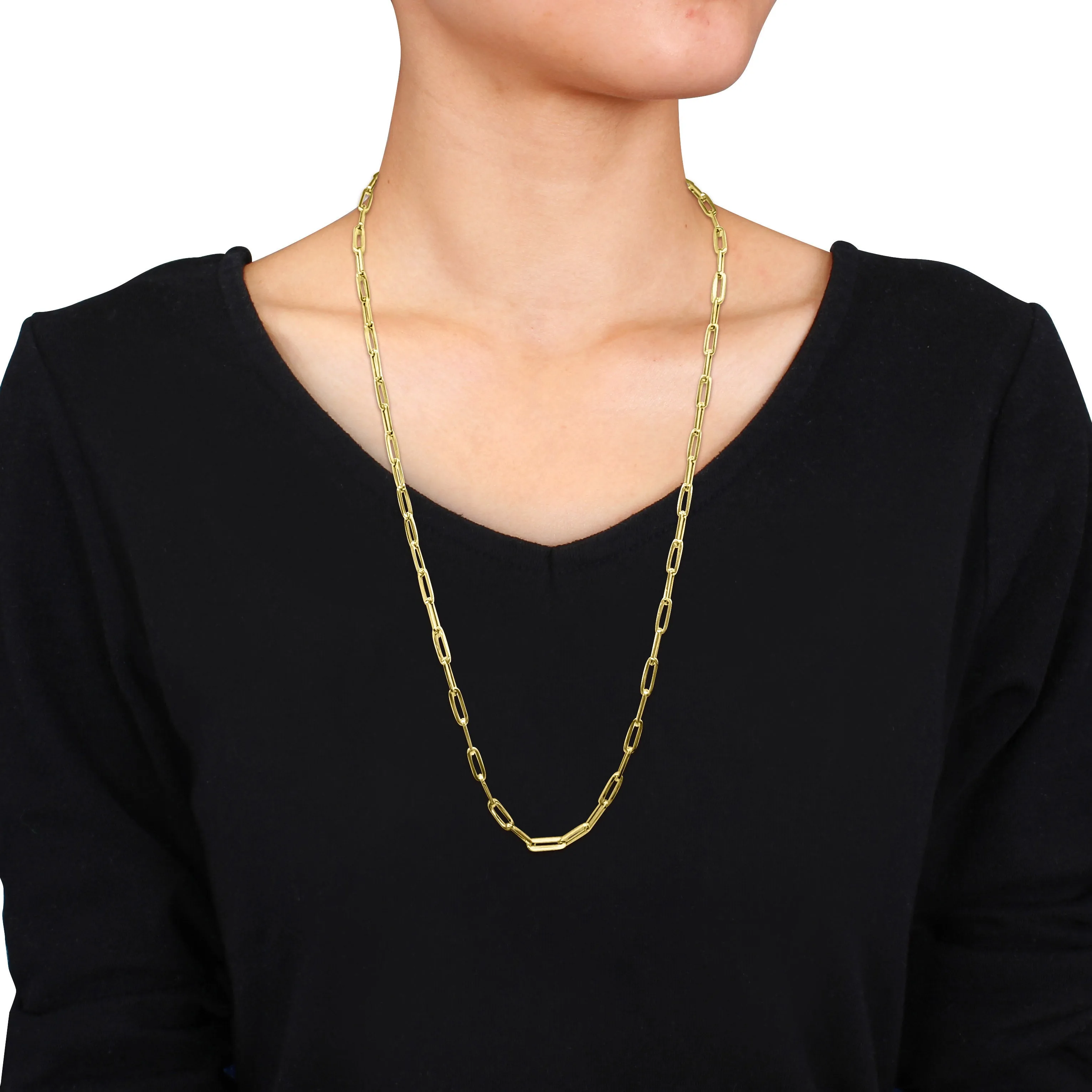 Paperclip Necklace 30 Inches, 4.5MM