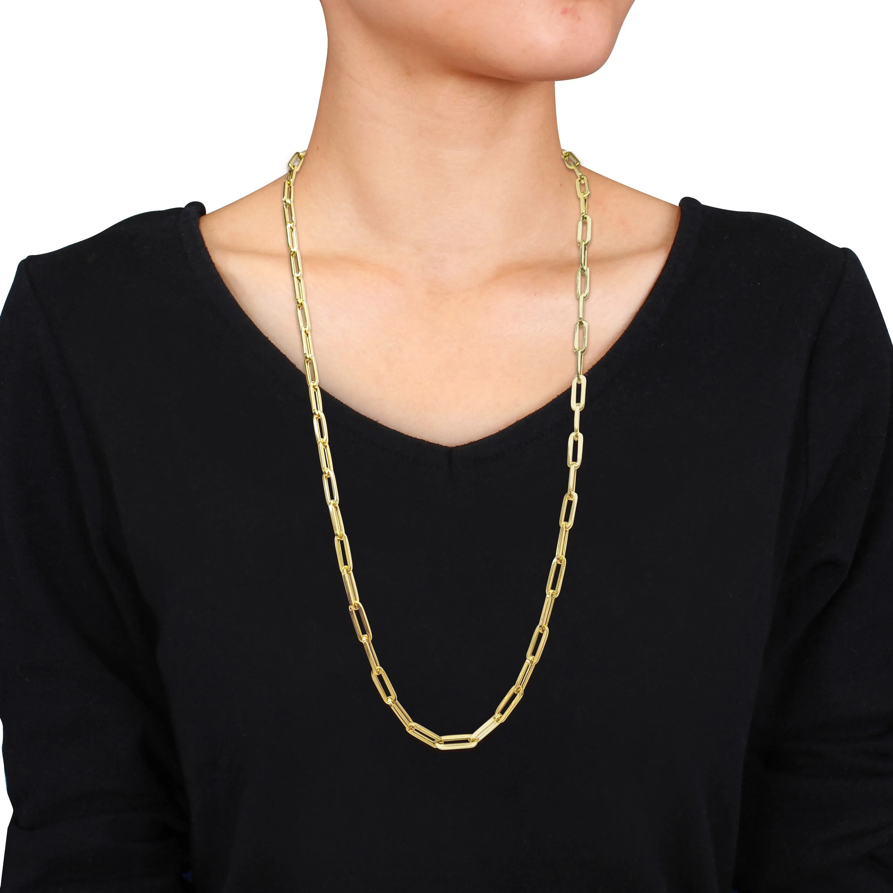 Paperclip Necklace 30 Inches, 5.5MM