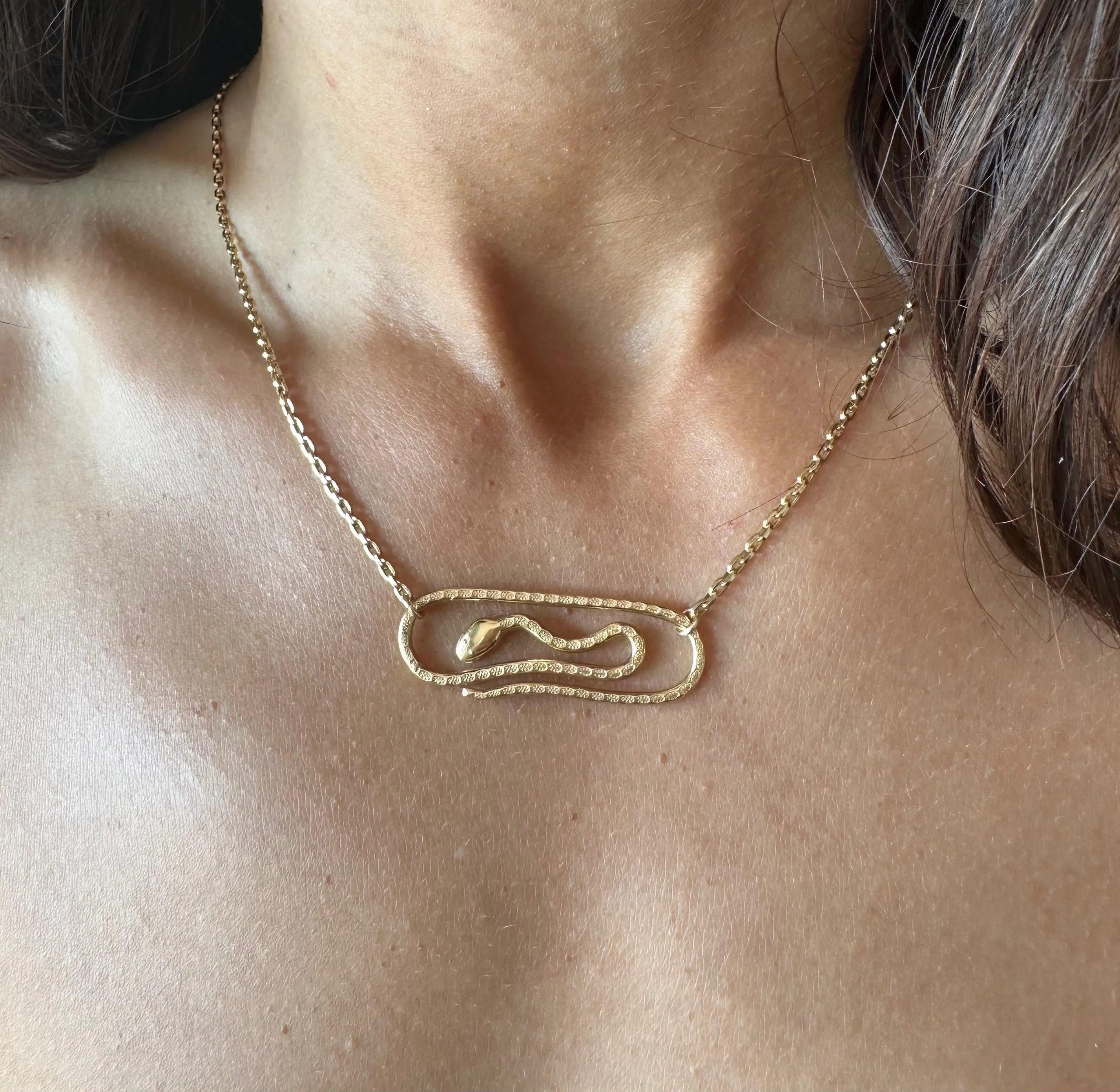 Paperclip Snake Necklace