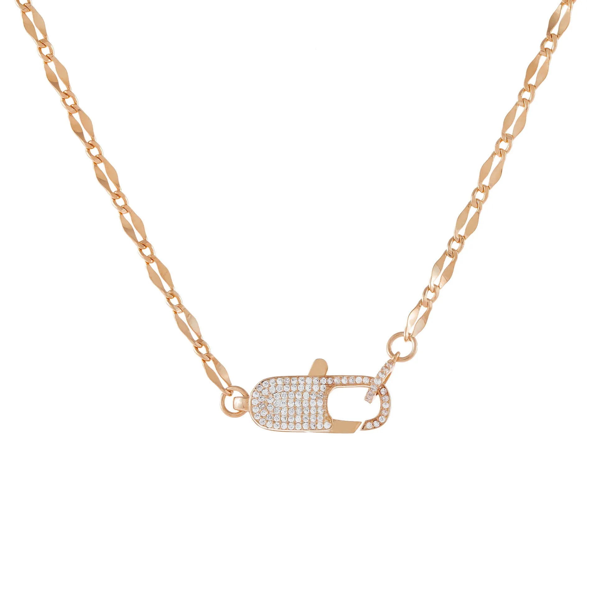 Pavé Clasp Gucci Link Necklace