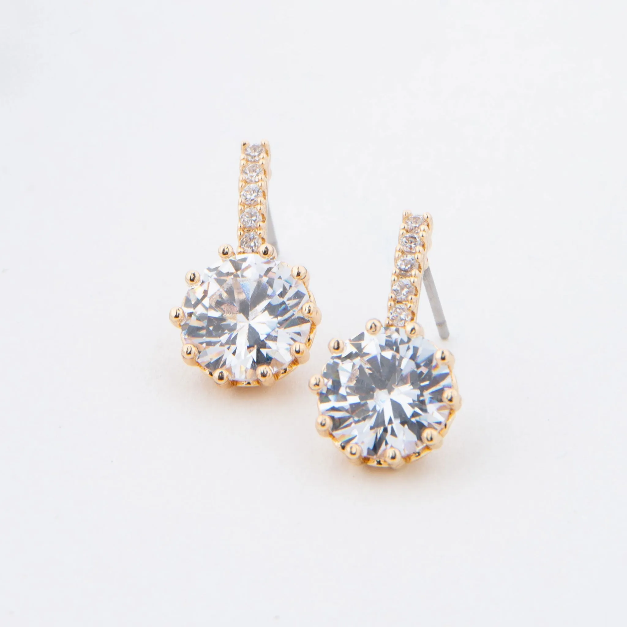 Pave Bar Cubic Zirconia Dazzler Drop Earrings