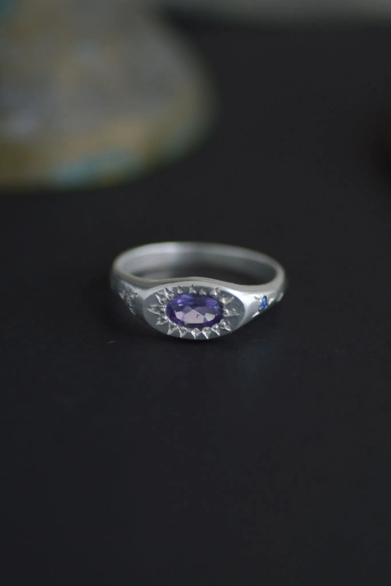Penny Amethyst Silver Ring
