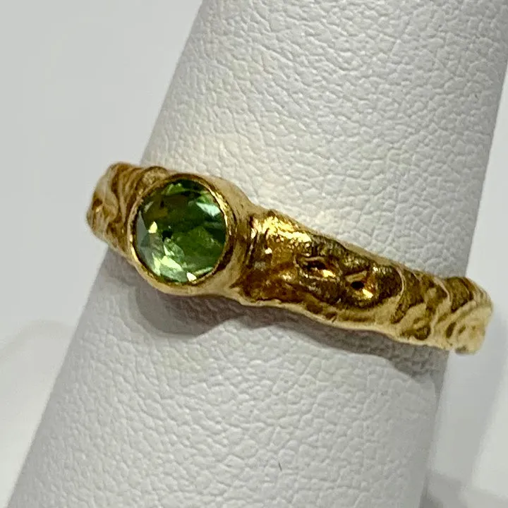 Peridot Stack Ring - 24K Gold & Silver