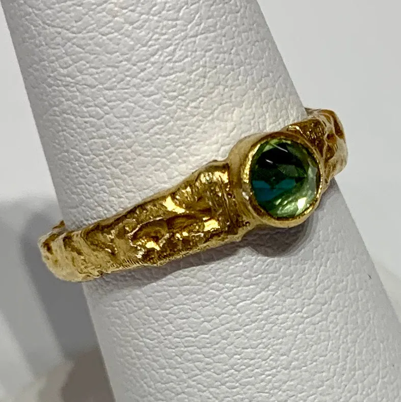 Peridot Stack Ring - 24K Gold & Silver