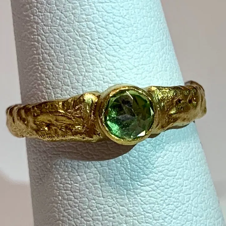 Peridot Stack Ring - 24K Gold & Silver