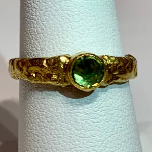 Peridot Stack Ring - 24K Gold & Silver