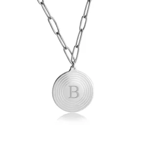 Personalized Paperclip Chain Initial Necklace - Sterling Silver & Gold Plated Jewelry