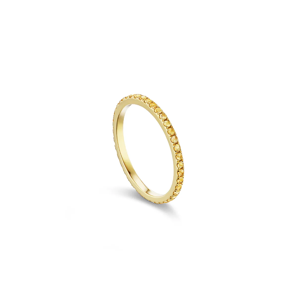 Petite Eternity Bands in Yellow Sapphire