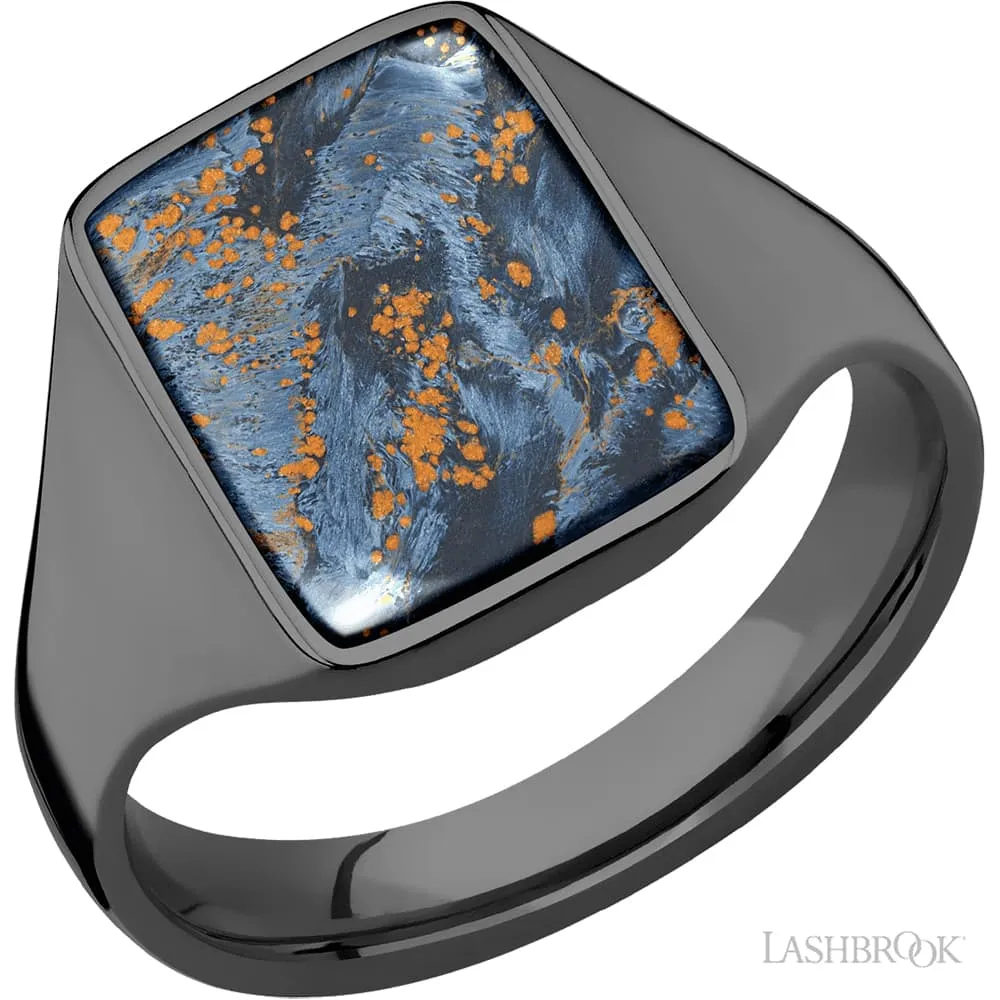 Pietersite Customizable Signet Ring