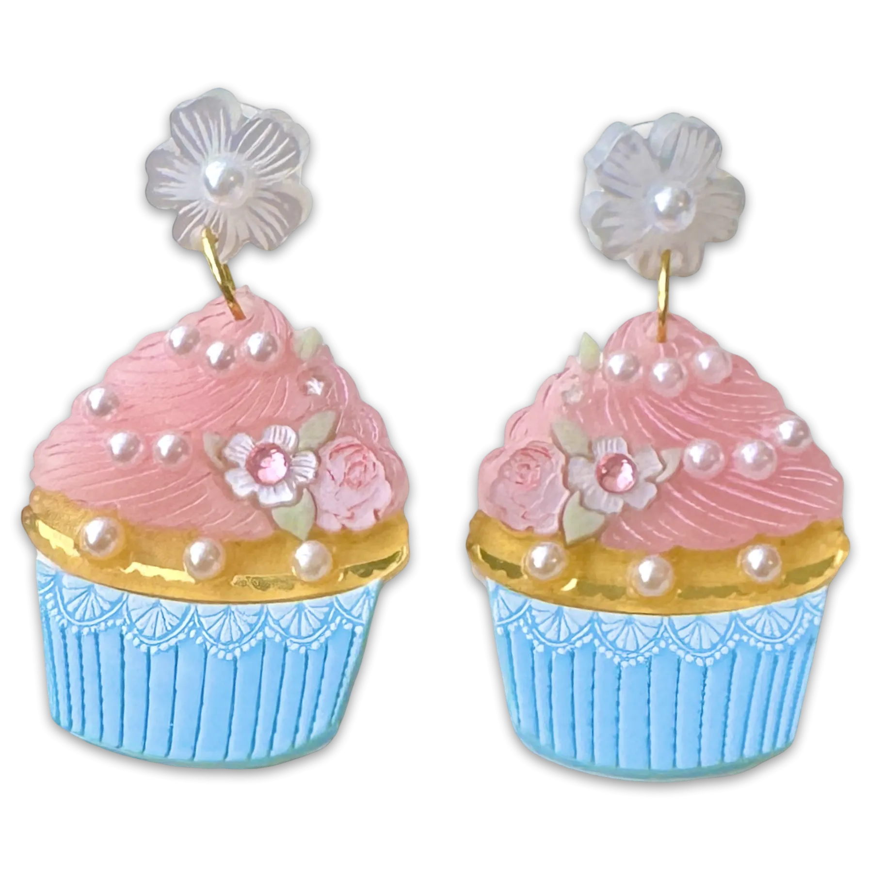 Pink cupcake 🧁 - earrings - Set of 2