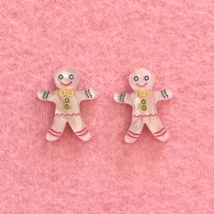 Pink gingerbread - Stud earrings - Set of 2