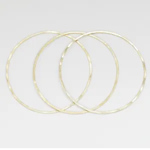 Plain Bangle, Set of Three, 19k Gold