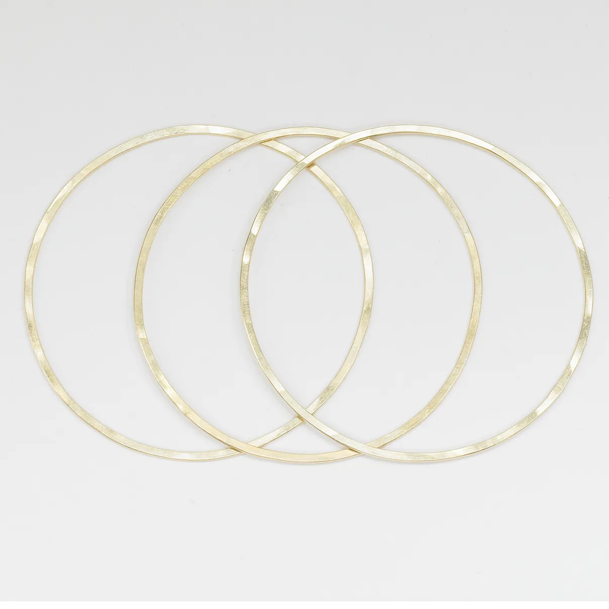 Plain Bangle, Set of Three, 19k Gold