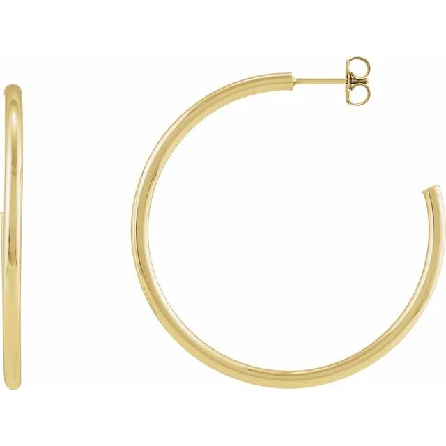 Post Hoop Earrings