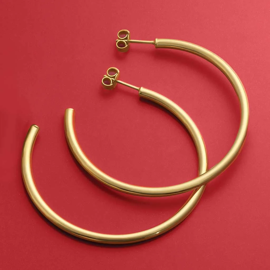 Post Hoop Earrings