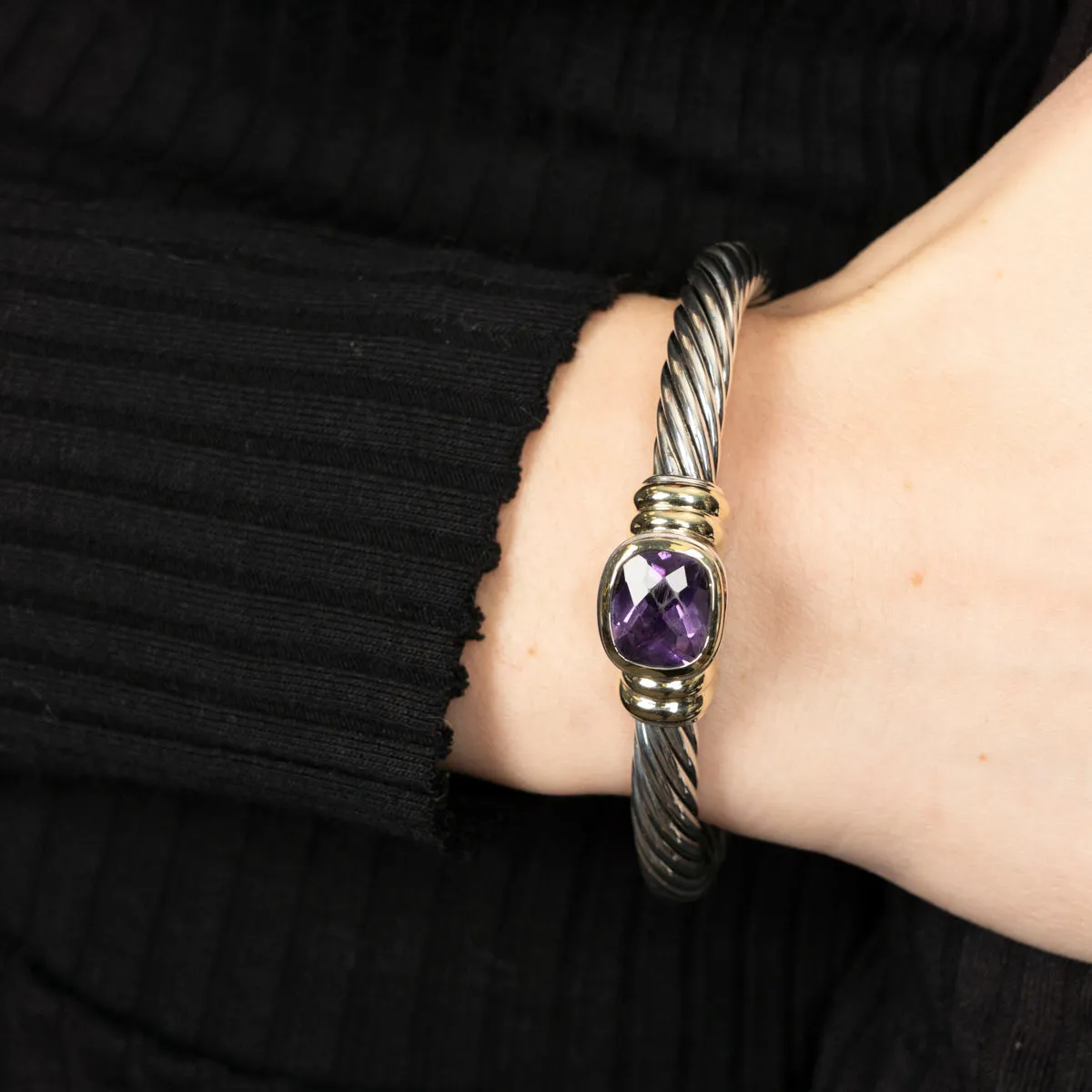 Pre-Owned David Yurman Amethyst Noblesse Cuff