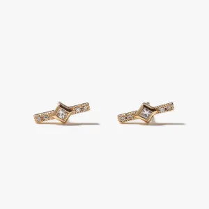 Princess Diamond & Diamond Bar Studs