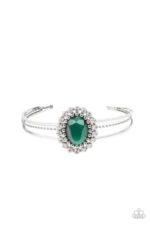 Prismatic Flower Patch Green Paparazzi Bracelet