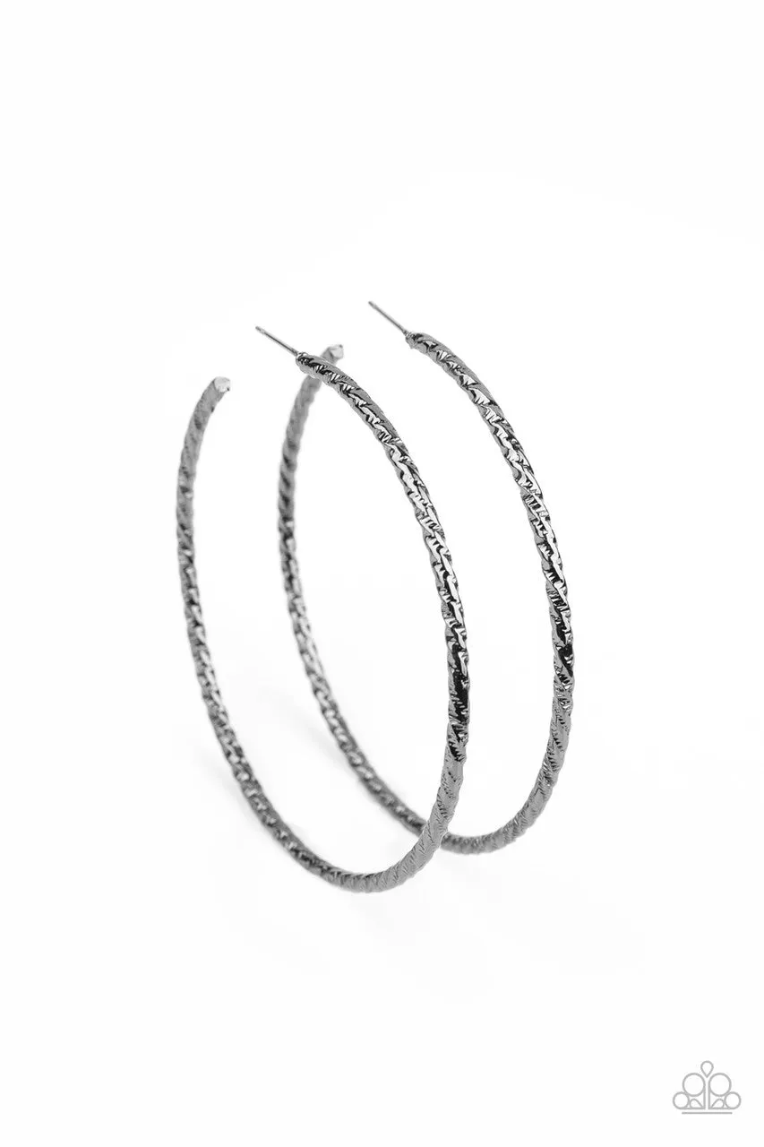 Pump Up the Volume Black Paparazzi Earrings
