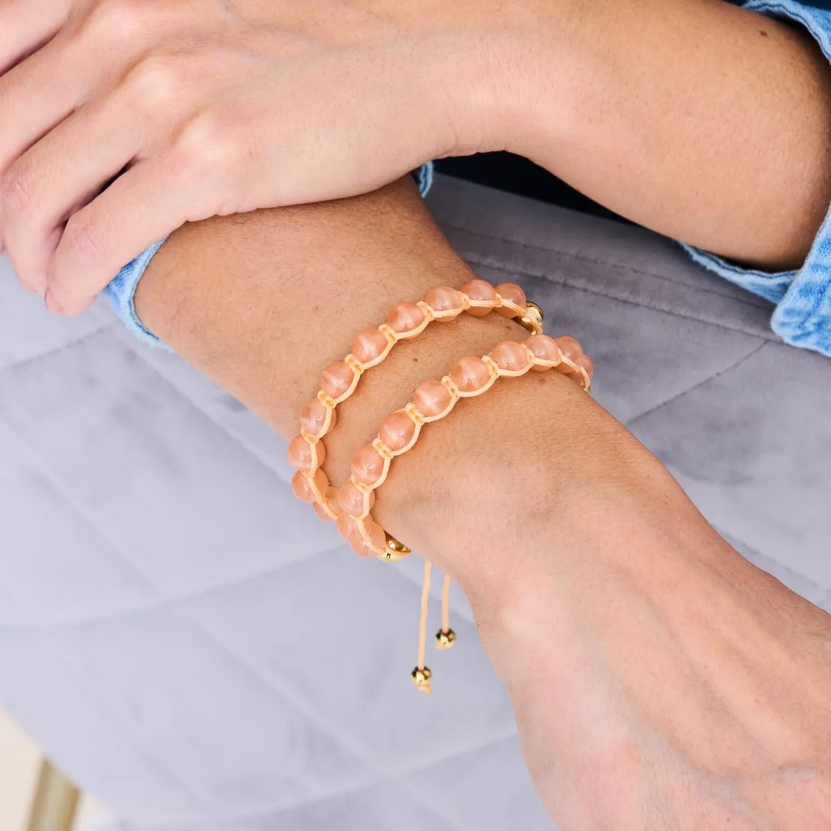 Pumpkin | Gold | Cheshire Glass Charmballa Bracelet