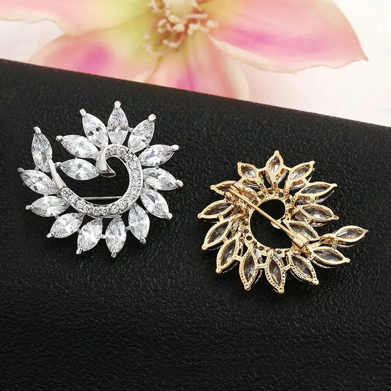 Radiance Luxury Crystal Fibonacci Brooch
