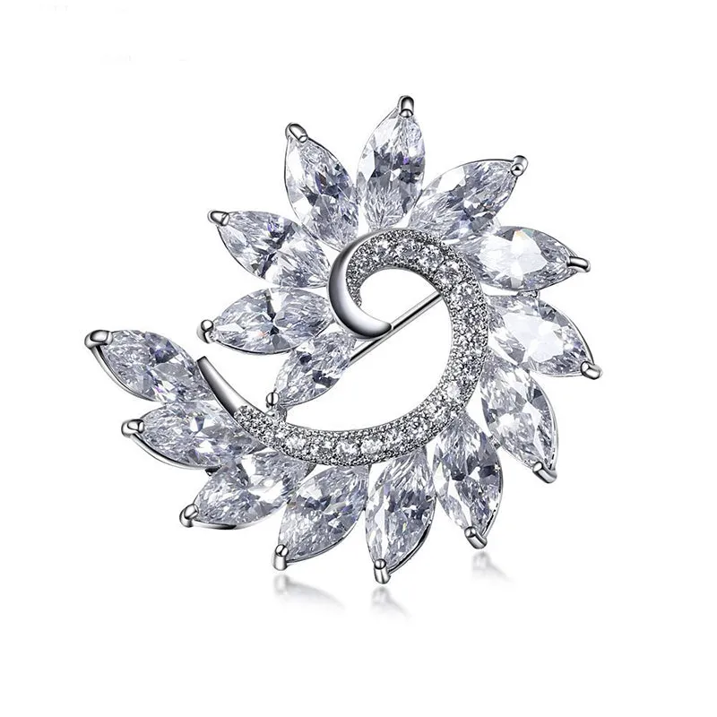 Radiance Luxury Crystal Fibonacci Brooch