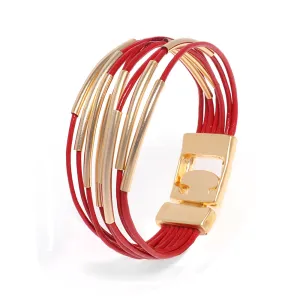 Red Moment Bracelet - Golden