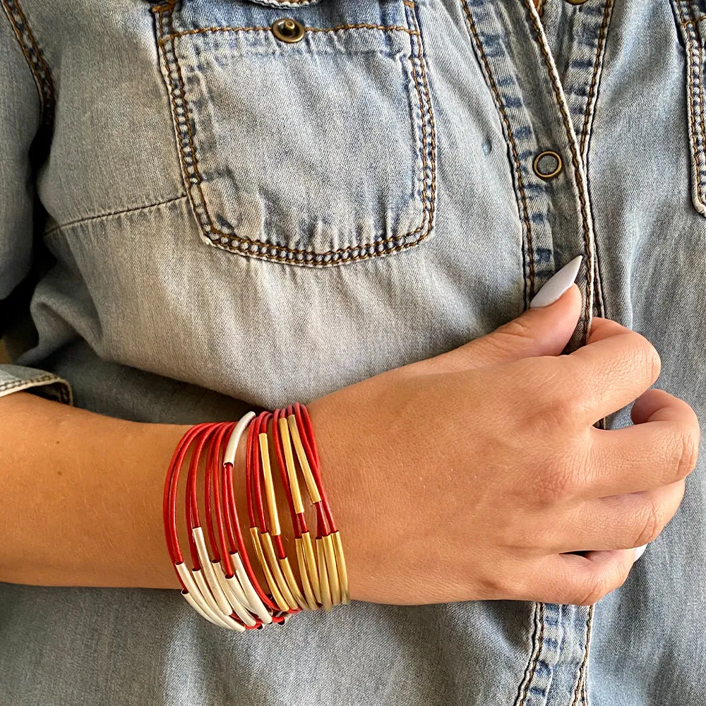 Red Moment Bracelet - Golden
