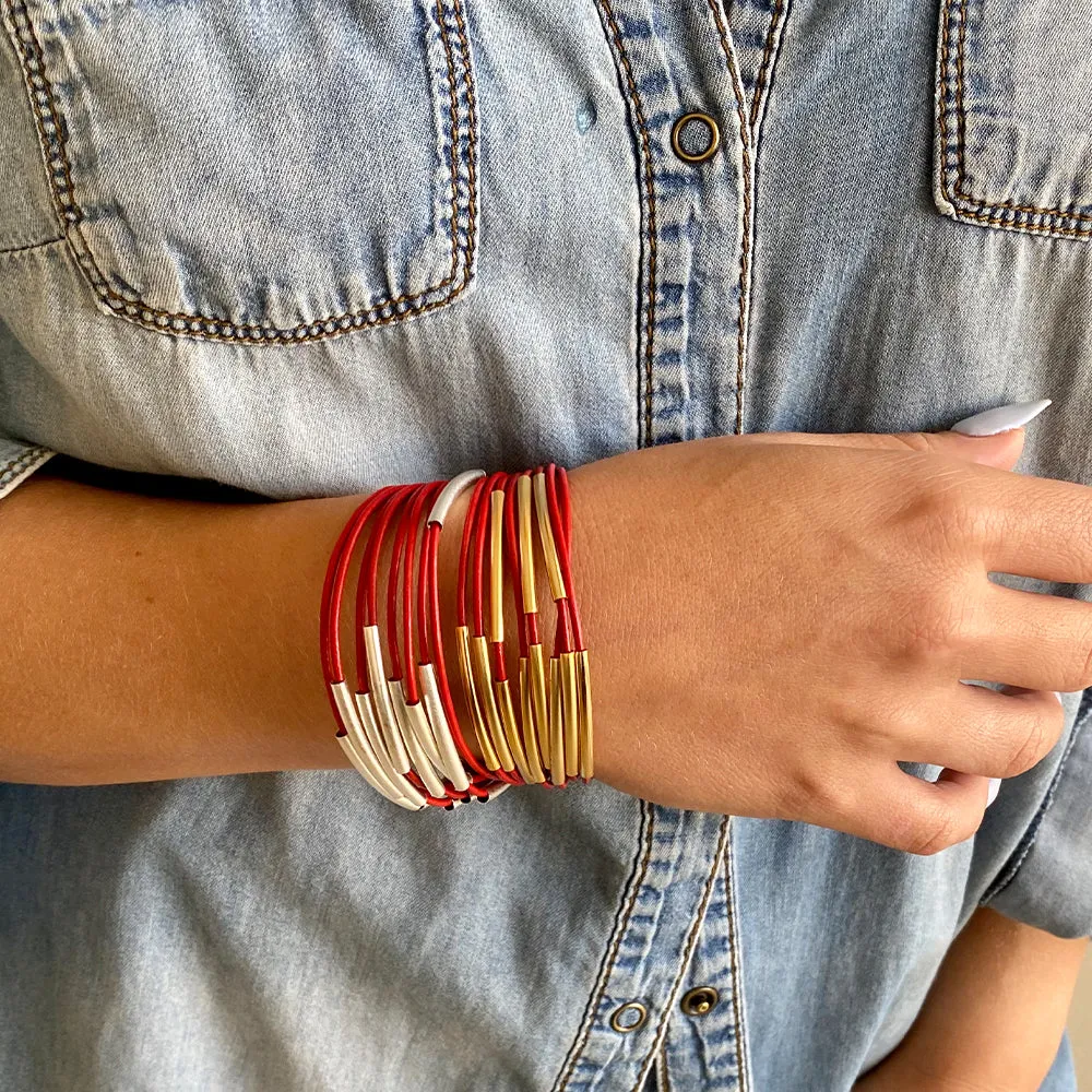 Red Moment Bracelet - Golden