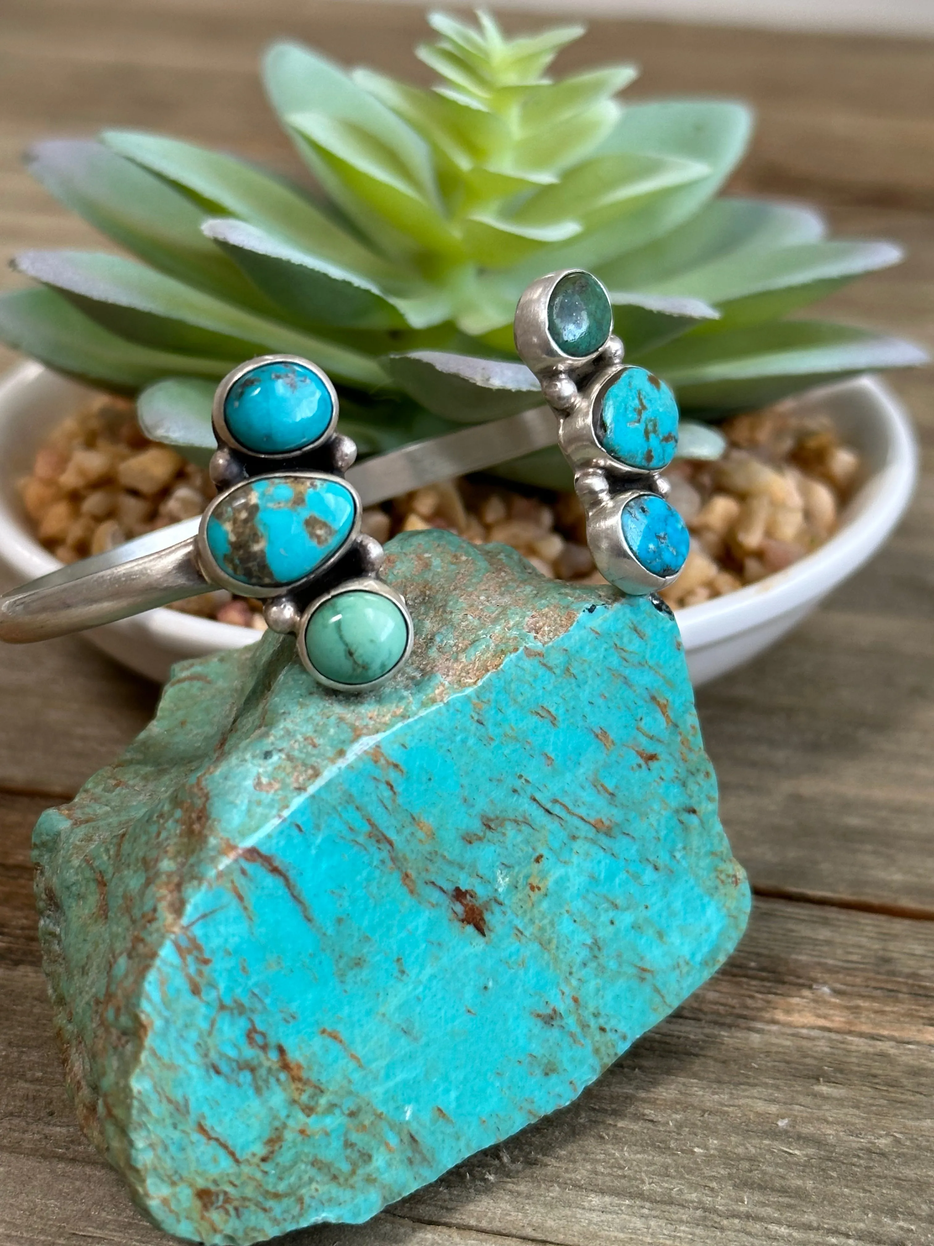 Reverse Turquoise Cuff