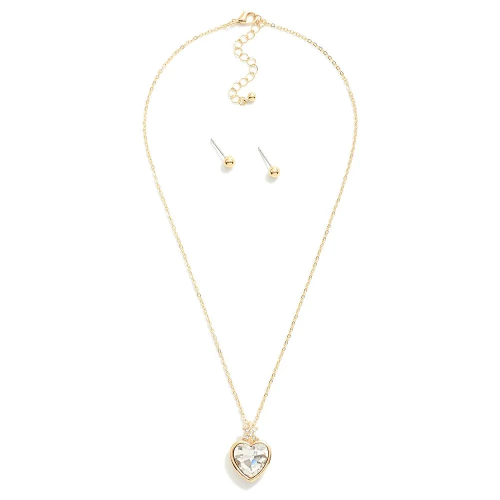 Rhinestone Heart Necklace
