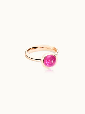 Ring BOUTON small Tourmaline rose rose Tourmaline