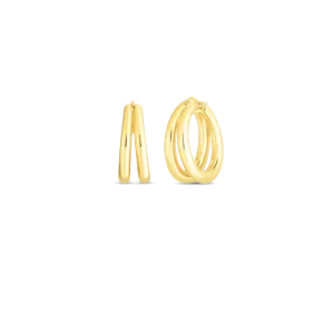 Roberto Coin 18K Yellow Gold Double Hoops