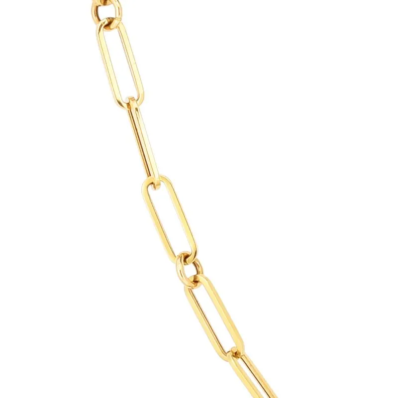 Roberto Coin Designer Gold 18K Yellow Gold Fine Paperclip Link Chain