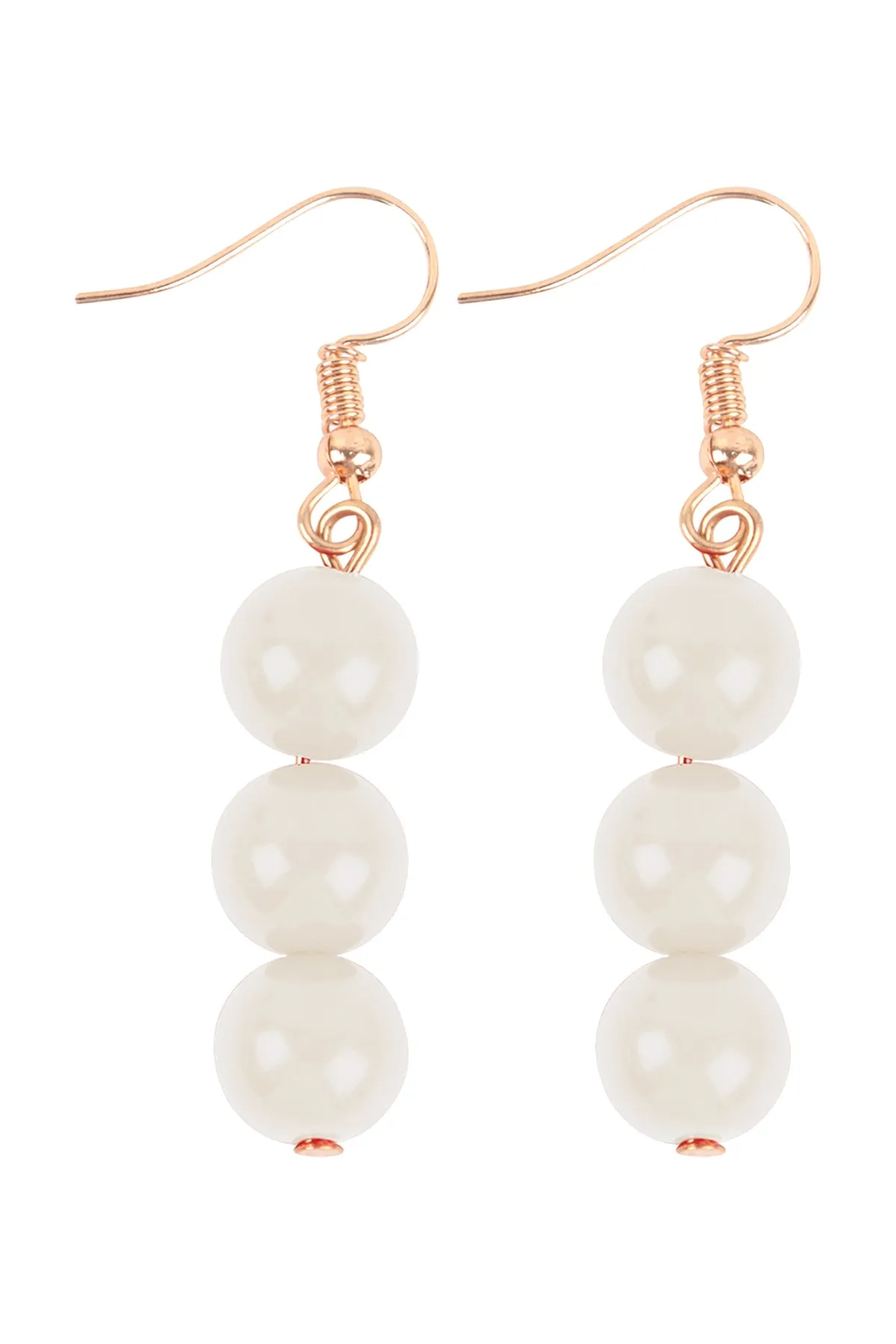 Round Bead Layered Statement Necklace and Earring Set Natural - Pack of 6