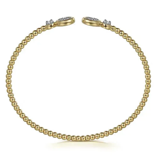 Round Cluster Beaded Diamond Cuff