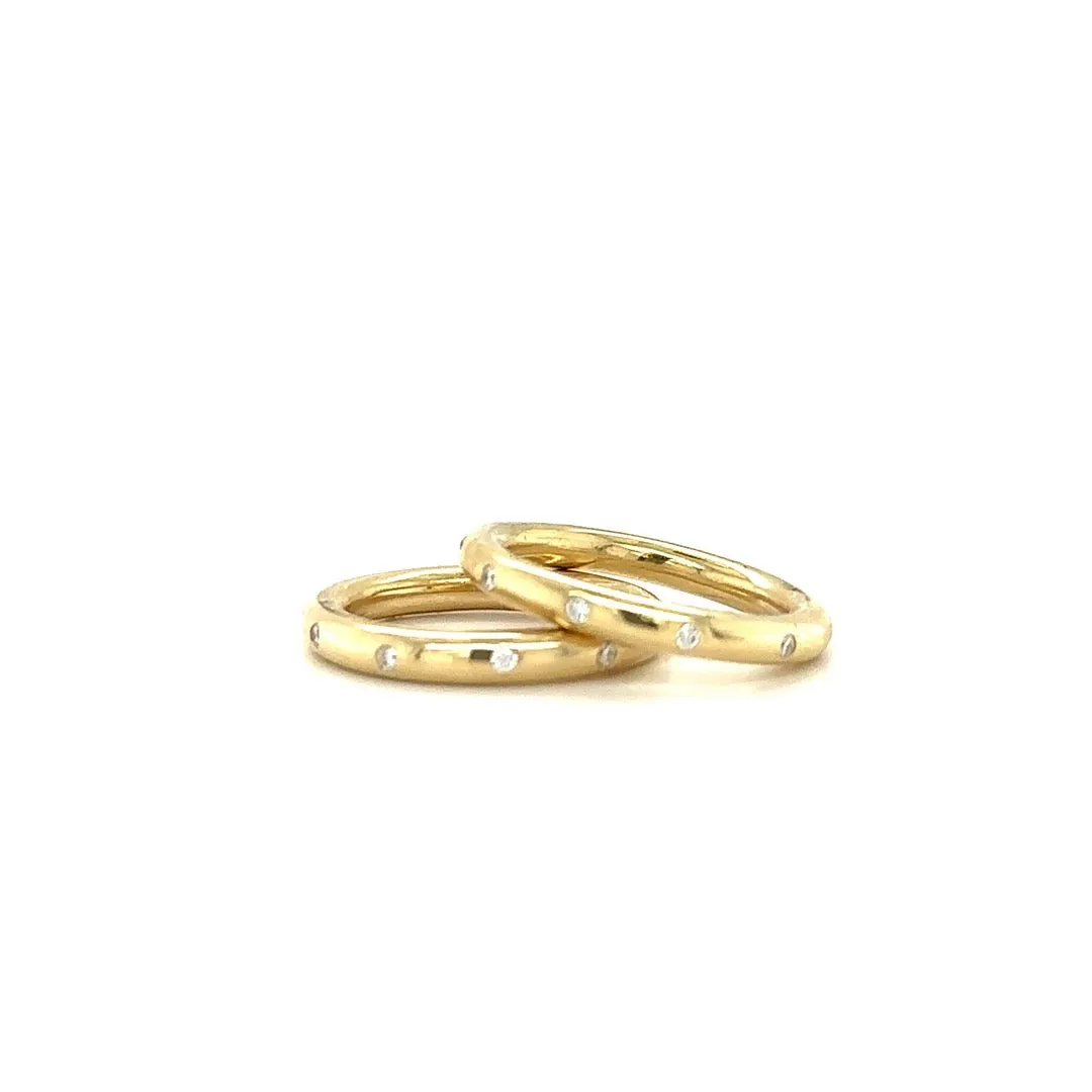 Round Diamond Station Ring