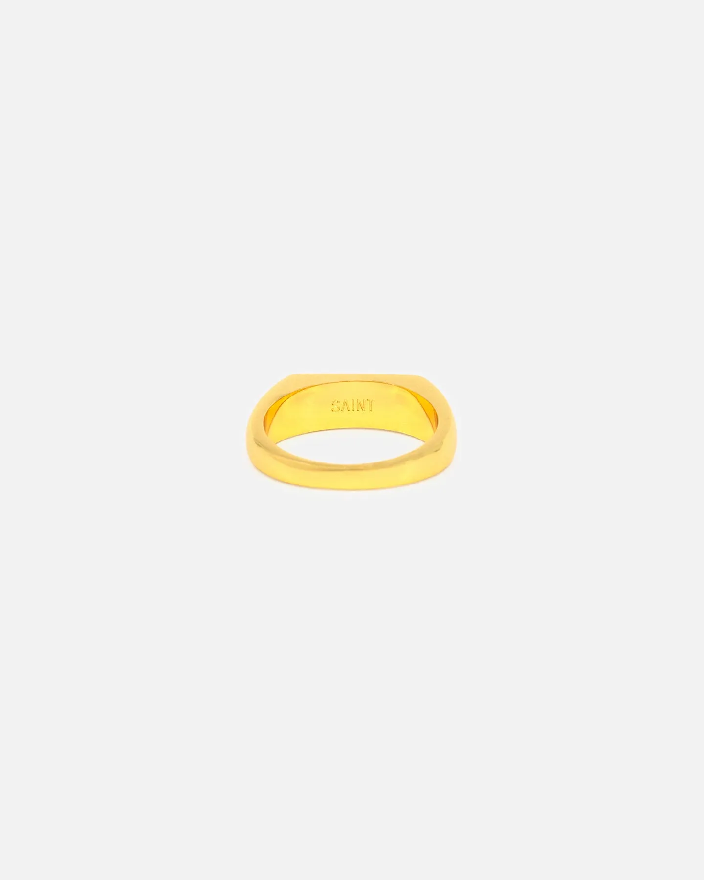 Saint Morta Iced Stars Signet Ring Gold