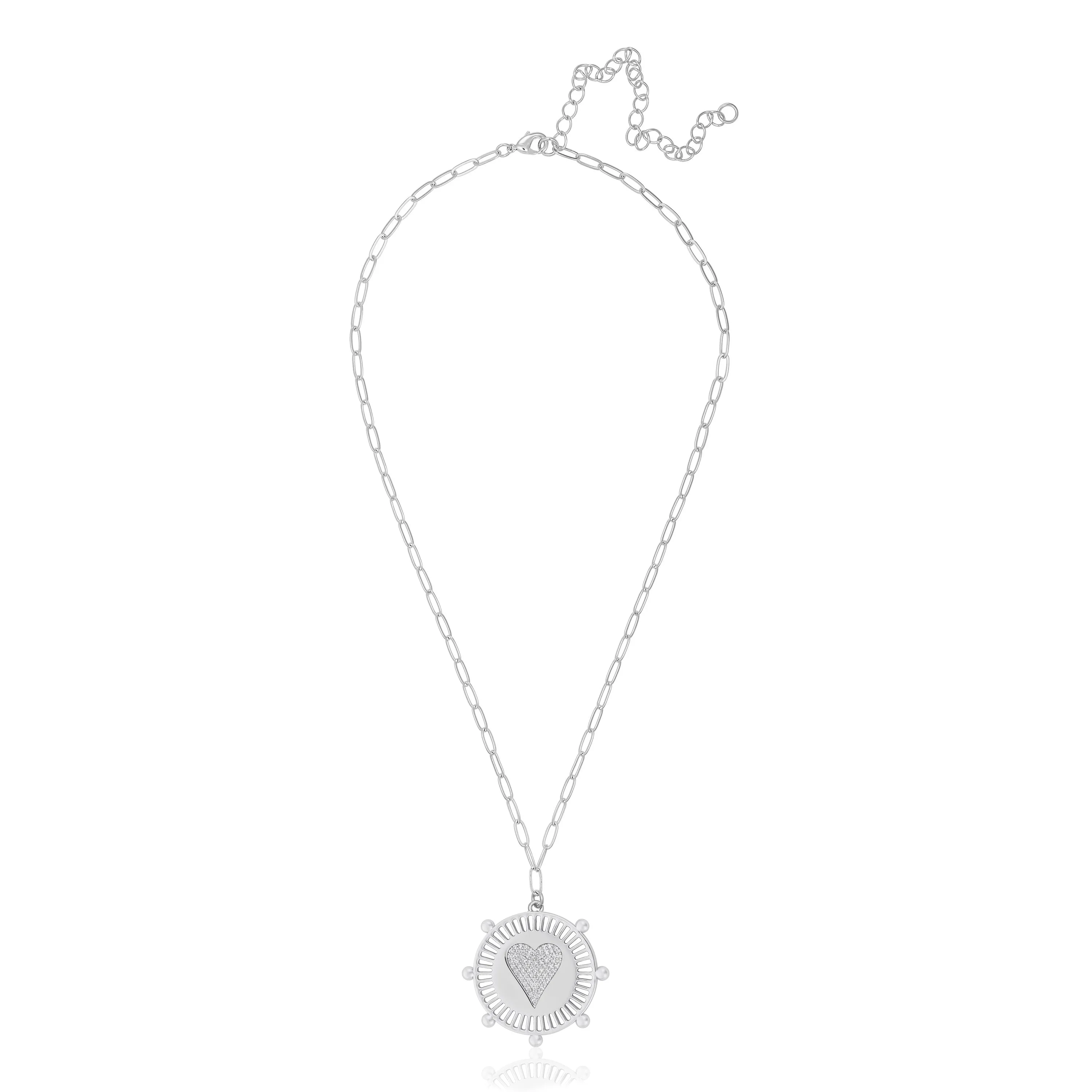 SALE Heart Medallion Necklace