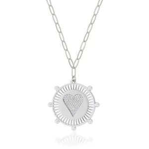 SALE Heart Medallion Necklace