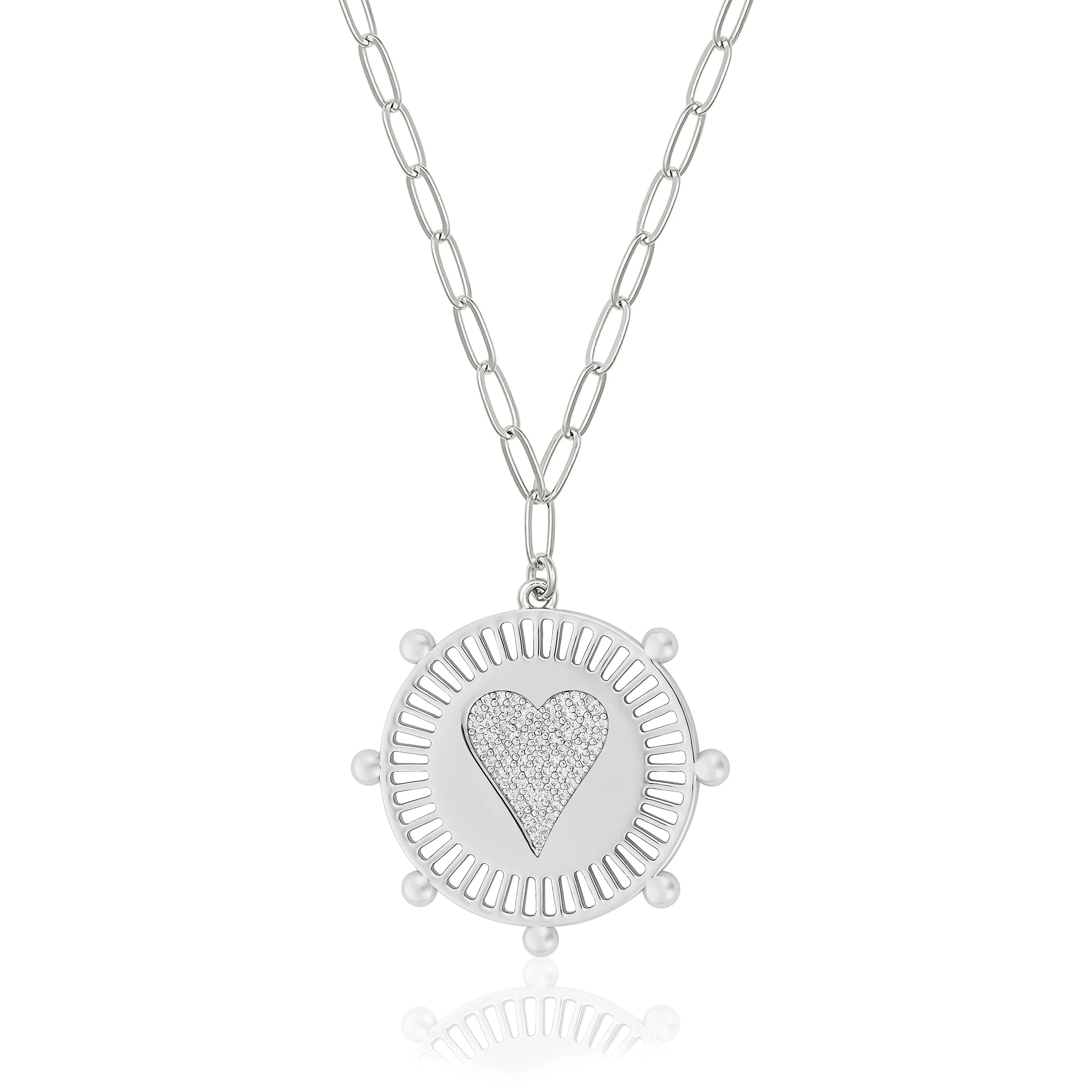 SALE Heart Medallion Necklace