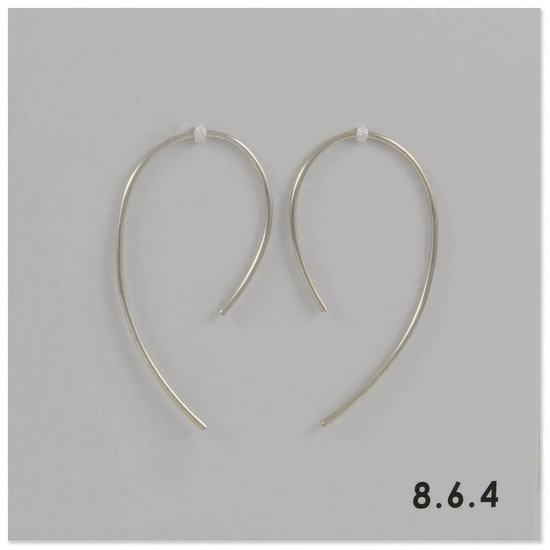 SALE - Medium Curve Hoop in Sterling Silver
