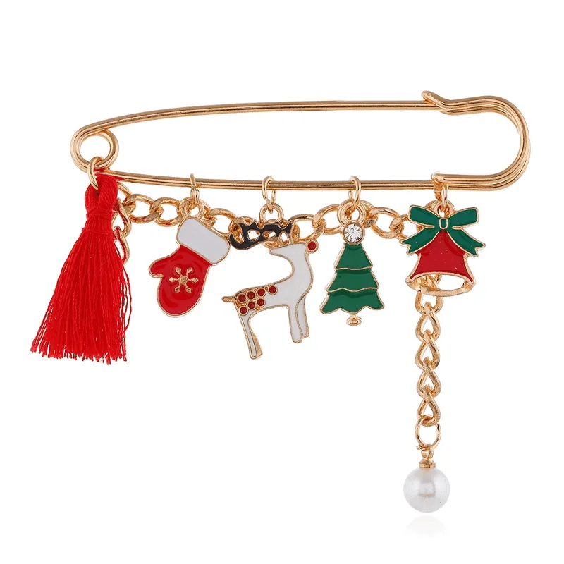 Santa Metal Brooches