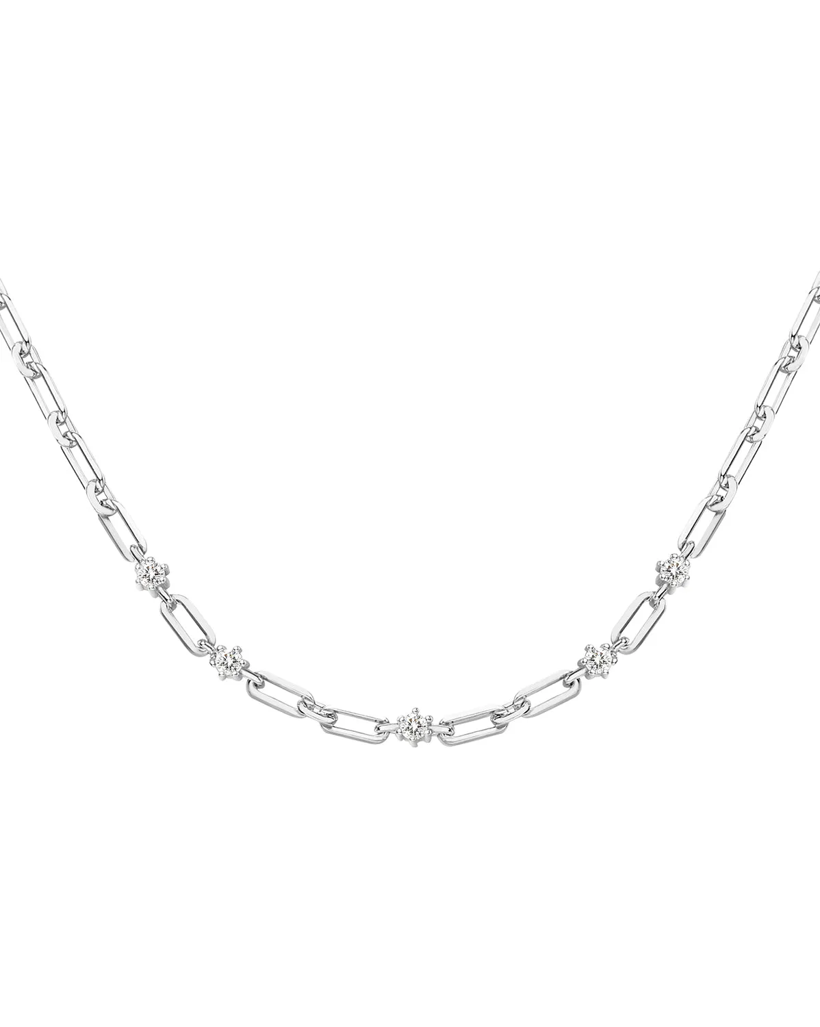 Satellite Paperclip Necklace - Sterling Silver