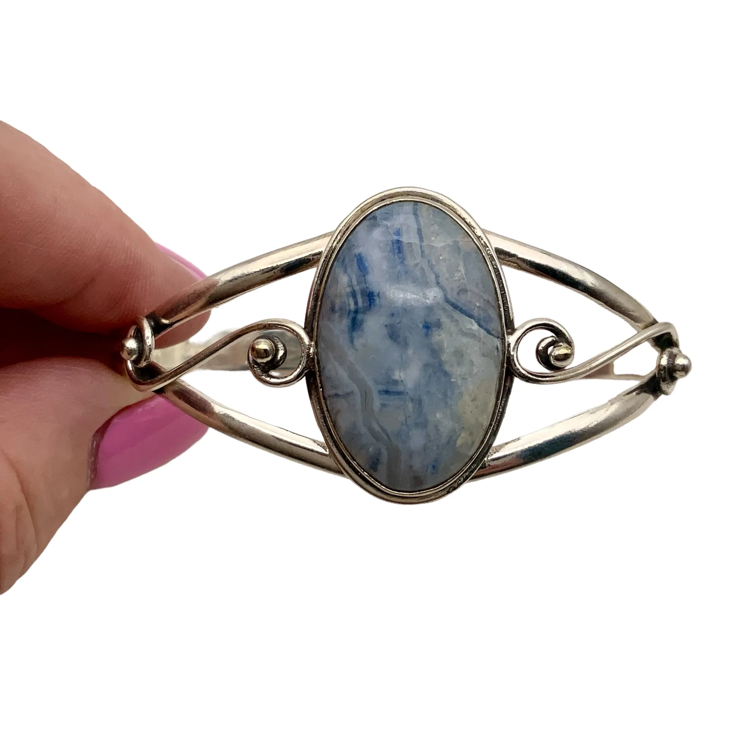 Scheelite Solid 925 Sterling Silver Cuff Bracelet